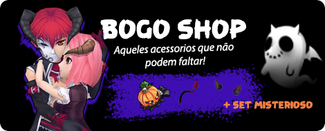 Bogo Shop com itens de Halloween.